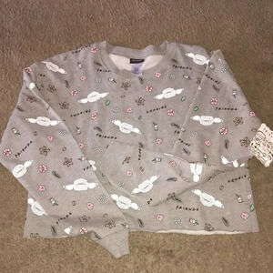 NWT Friends TV Show Cropped Long Sleeve Sweatshirt
